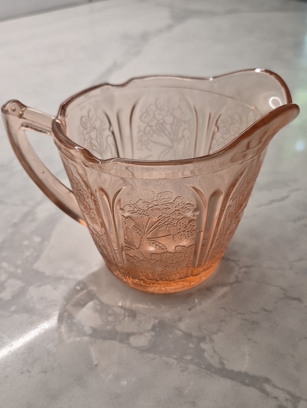 Pink Depression Glass - Jeanette Cherry Blossom Creamer Pitcher